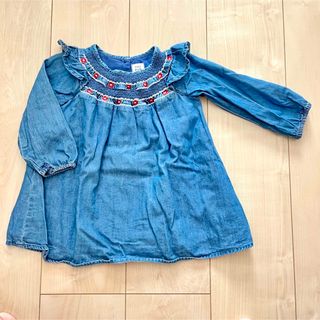 ベビーギャップ(babyGAP)のbaby Gap  デニム ワンピース 80(ワンピース)