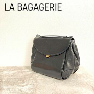 ラバガジェリー(LA BAGAGERIE)のレア✨LA BAGAGERIE ラバガジェリー ハンドバッグ/トートバッグ 黒(トートバッグ)