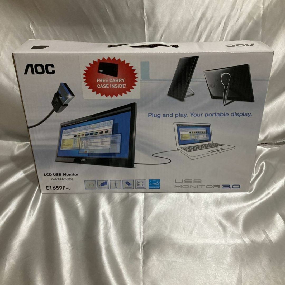 新古 液晶モニター AOC E1659Fwu USB3.0 MONITOR 16