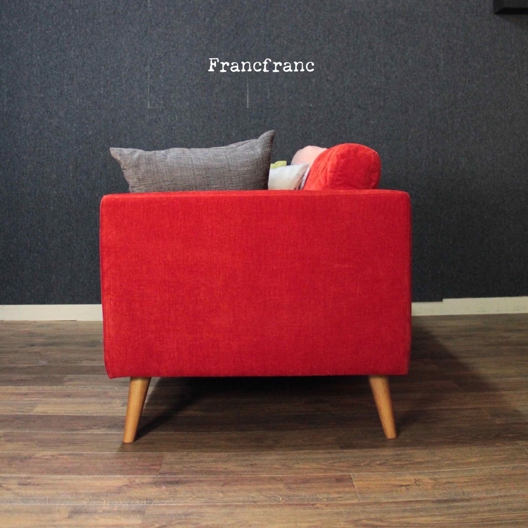 Francfranc - 首都圏送無料〜Francfranc3人掛けソファーピンク+ Francfranc - 首都圏送無料〜Francfranc3人掛けソファーピンク+