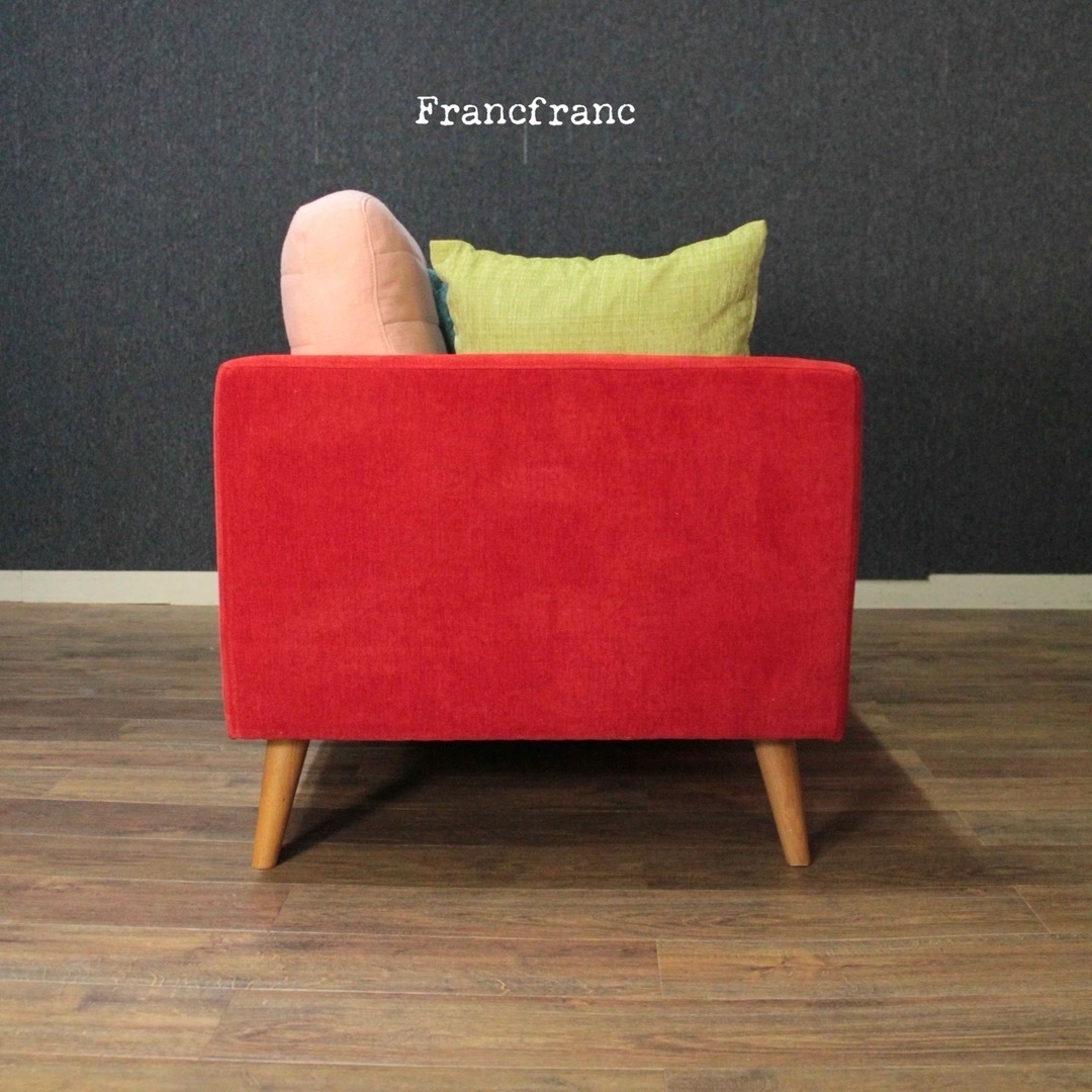 Francfranc - 首都圏送無料〜Francfranc3人掛けソファーピンク+ Francfranc - 首都圏送無料〜Francfranc3人掛けソファーピンク+
