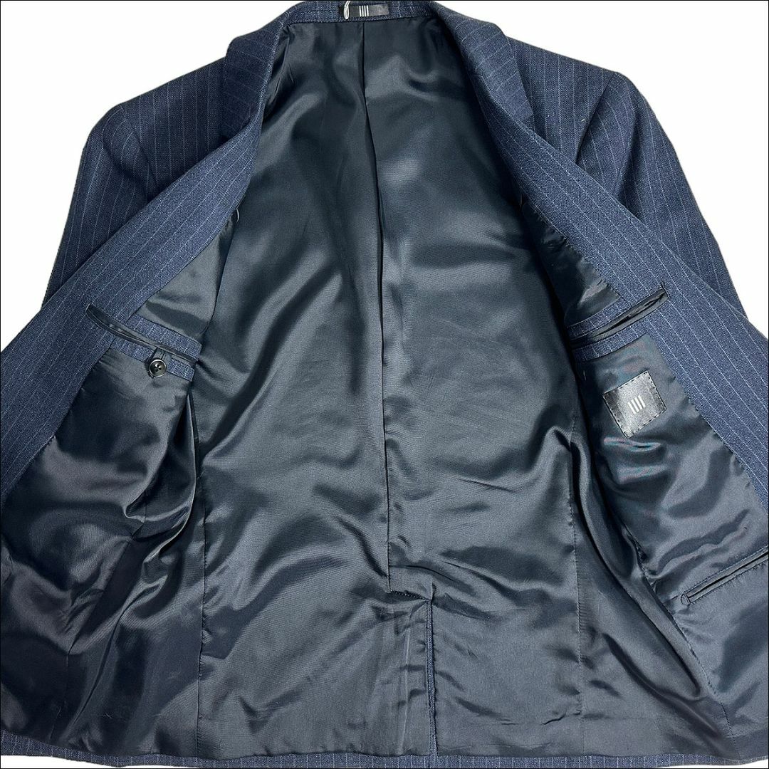 THE SUIT COMPANY - J6378 美品 スーツセレクト フランネル ストライプ