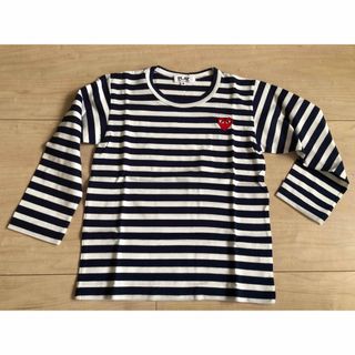 コムデギャルソン(COMME des GARCONS)のキッズ　COMME des GARCON PLAY 新品　ボーダーカットソー(Tシャツ/カットソー)