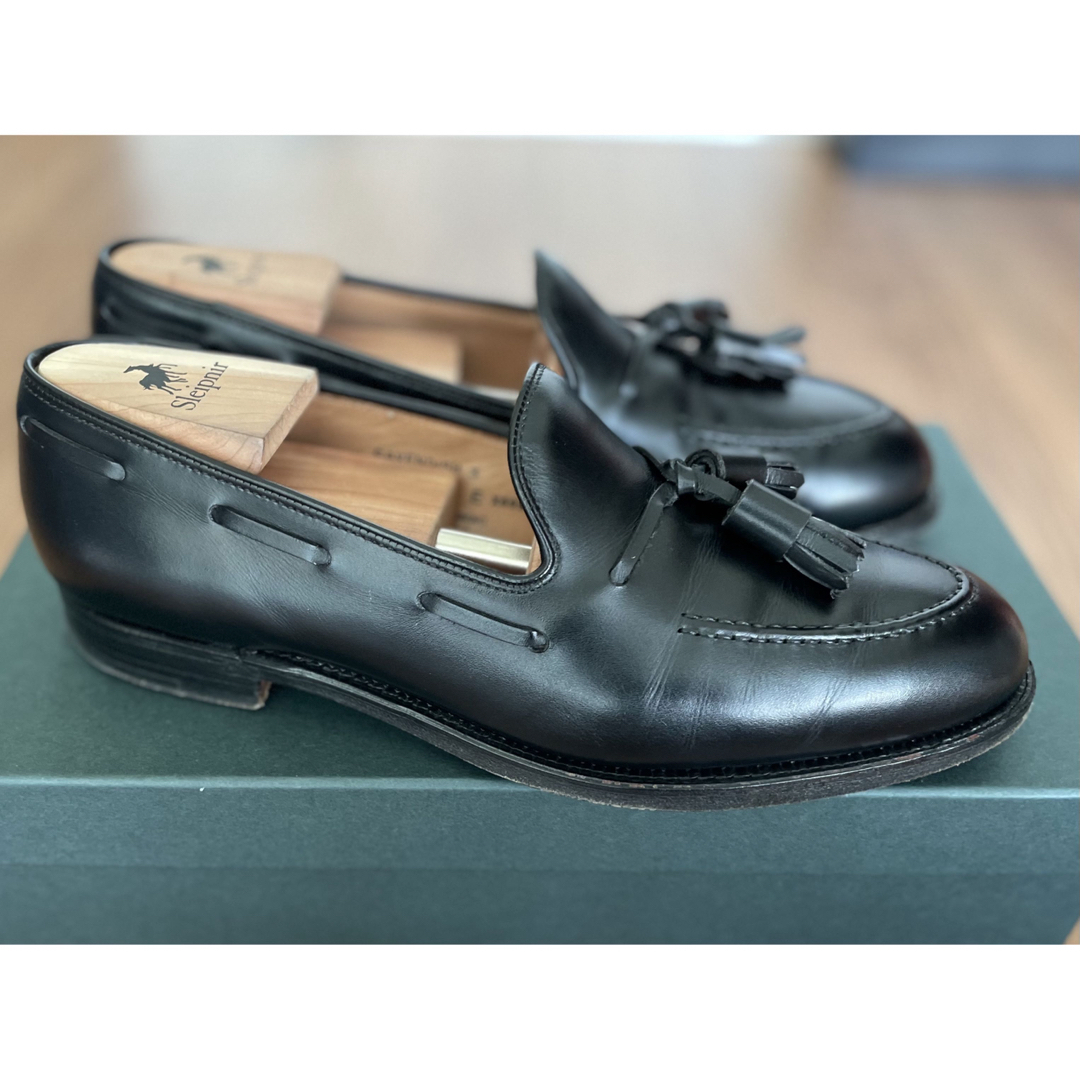 Crockett&Jones(クロケットアンドジョーンズ)のCrockett&Jones CAVENDISH3 ブラックカーフ 6 美品 メンズの靴/シューズ(ドレス/ビジネス)の商品写真