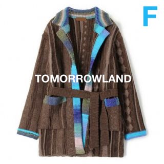 トゥモローランド(TOMORROWLAND)の【試着のみ】TOMORROWLAND　ウールモヘアシルク ベルテッドロングガウン(カーディガン)