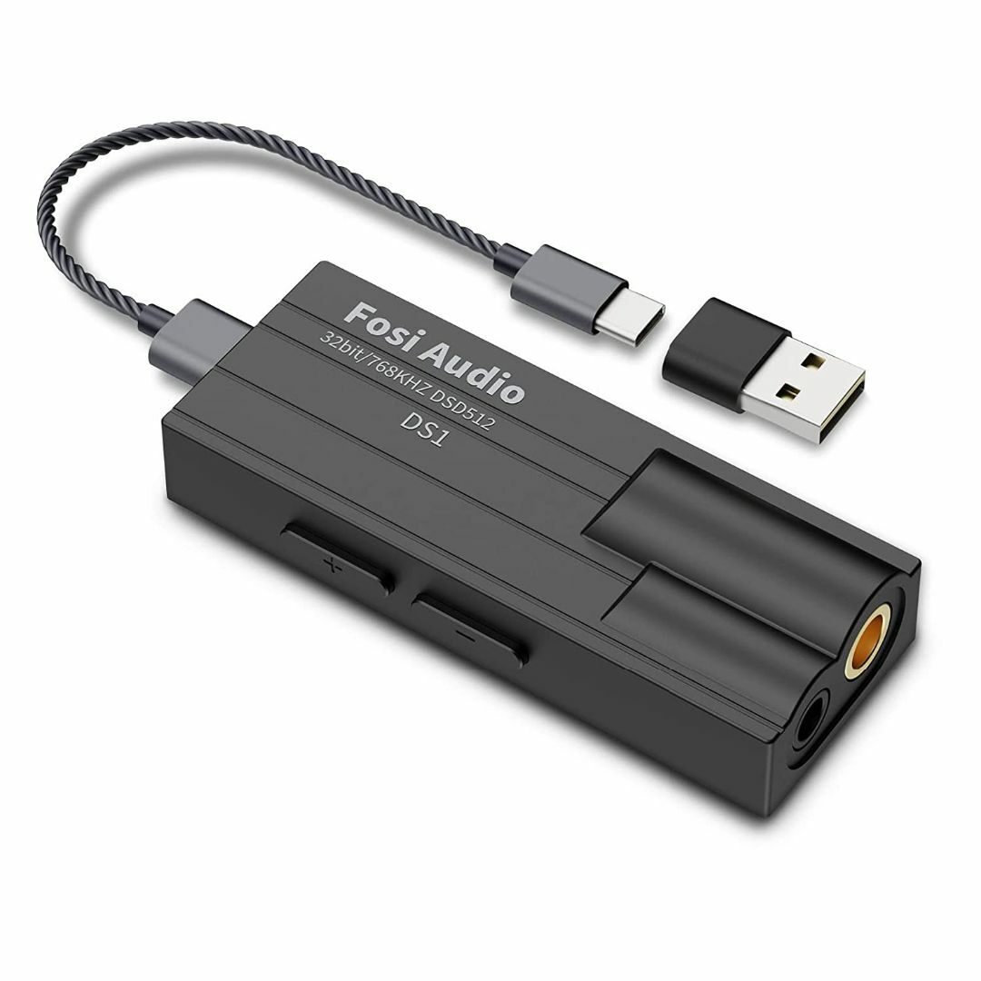 Fosi Audio DS1 DSD512 HiFi USB DAC ヘッドホン