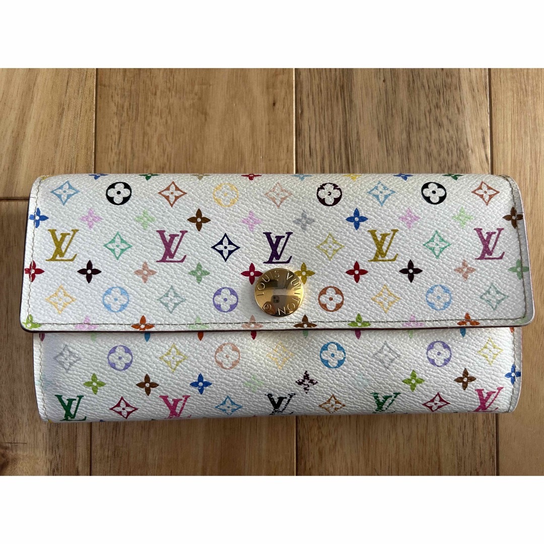 LOUIS VUITTON ヴィトン 長財布 マルチカラー ホワイト