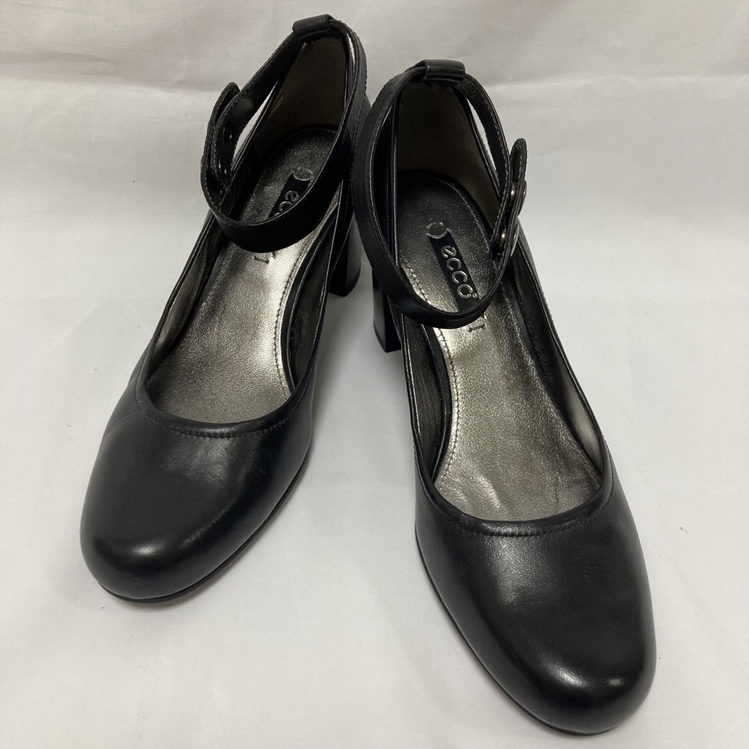 ecco エコー パンプス ストラップ チャンキーヒール ラウンドトゥ