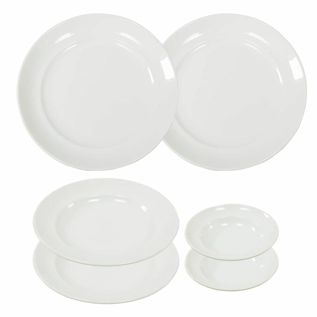 TAMAKI ペア食器セット 白皿 パスタ皿 プレート 白 ホワイト 6点セット