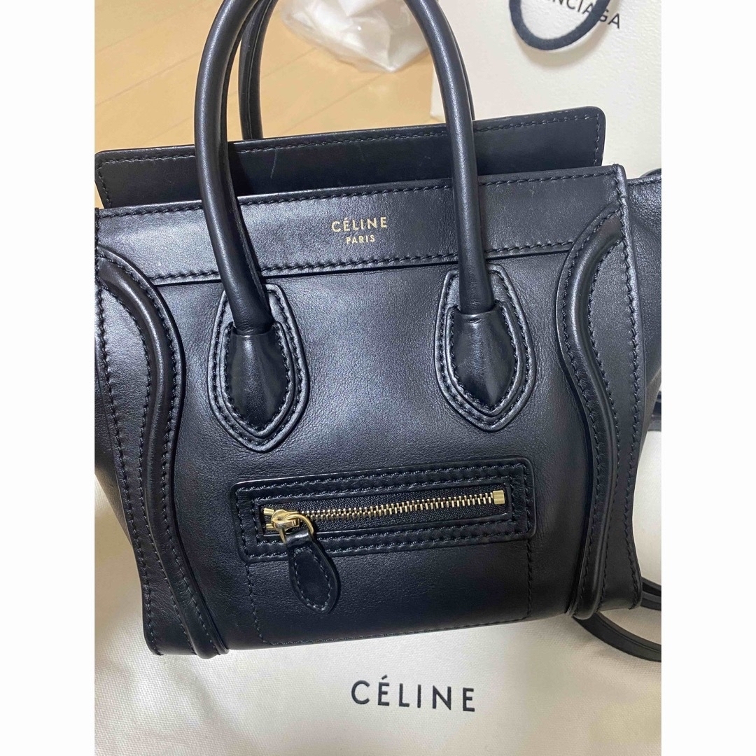 celine(セリーヌ)の※専用　CÉLINE ラゲージ ナノ スムースカーフスキン  旧ロゴ レディースのバッグ(ショルダーバッグ)の商品写真