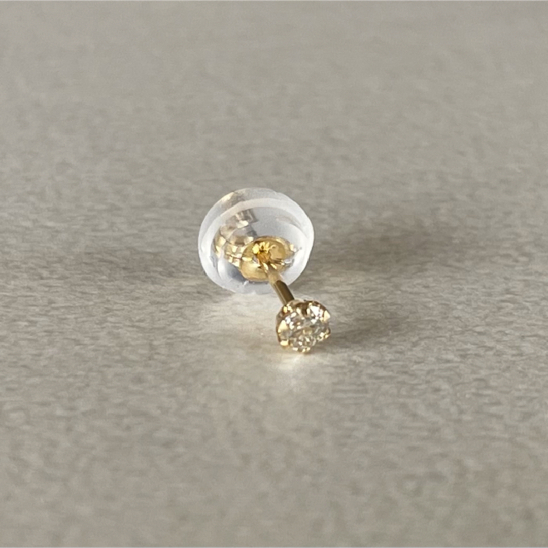 k18 ピアス 片耳用 天然ダイヤモンド 計0.58ct