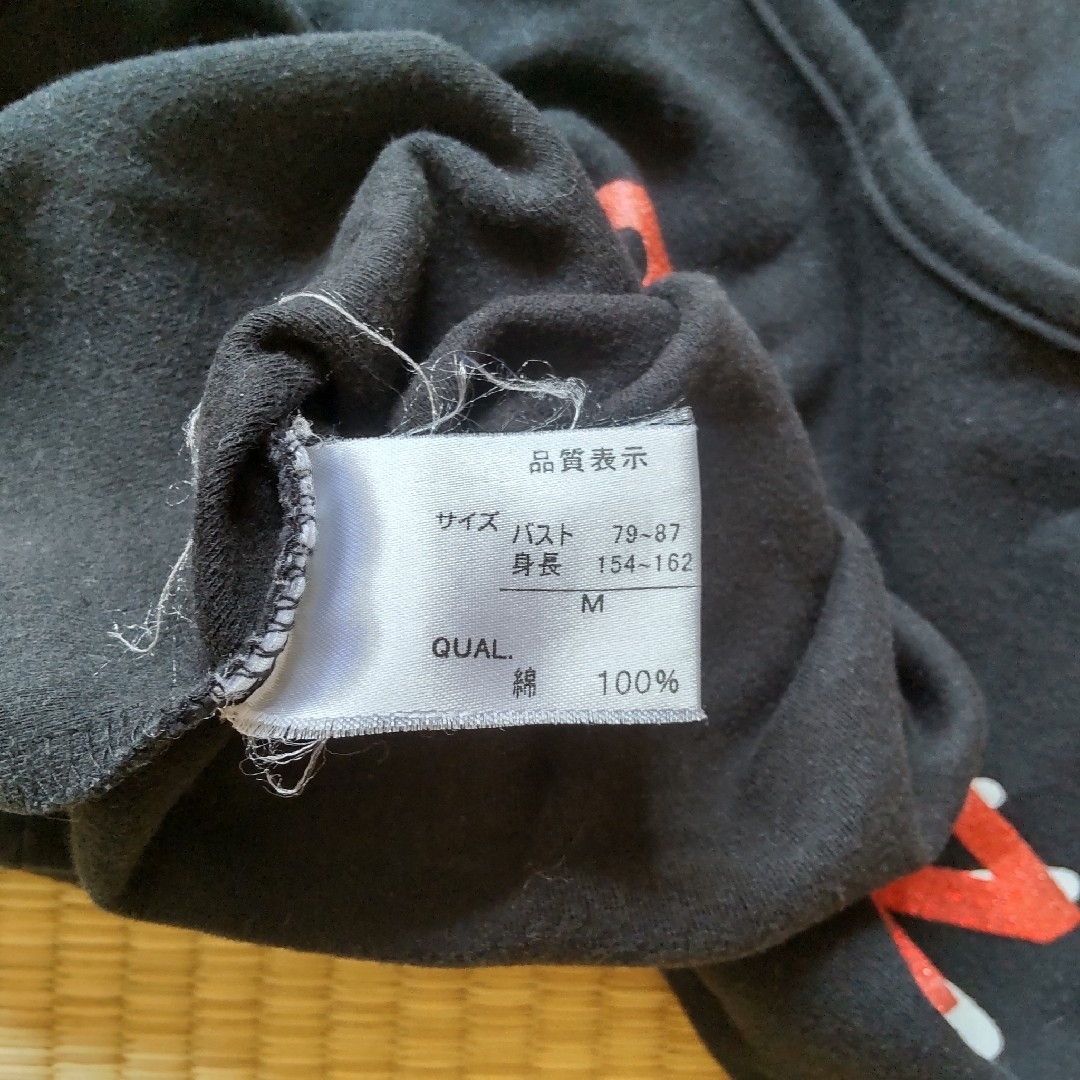ブラック　長袖　カットソー レディースのトップス(カットソー(長袖/七分))の商品写真