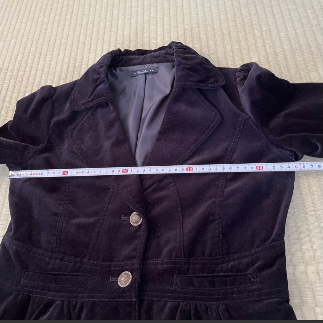 ベロアギャザージャケット レディースのジャケット/アウター(テーラードジャケット)の商品写真
