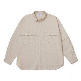 CONVERTIBLE NEL SHIRT(BEIGE)【ケボズ keboz 】(シャツ)