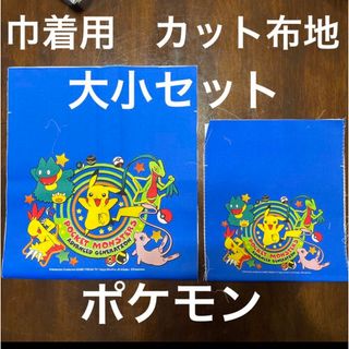 ポケモン(ポケモン)の＊新品　ポケモン　巾着用　カット済み　布地　大小セット(生地/糸)