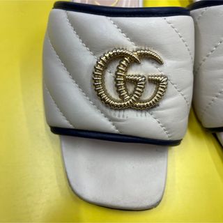 Gucci - gucci サンダル GG オフベージュ38の通販 by vintage chic