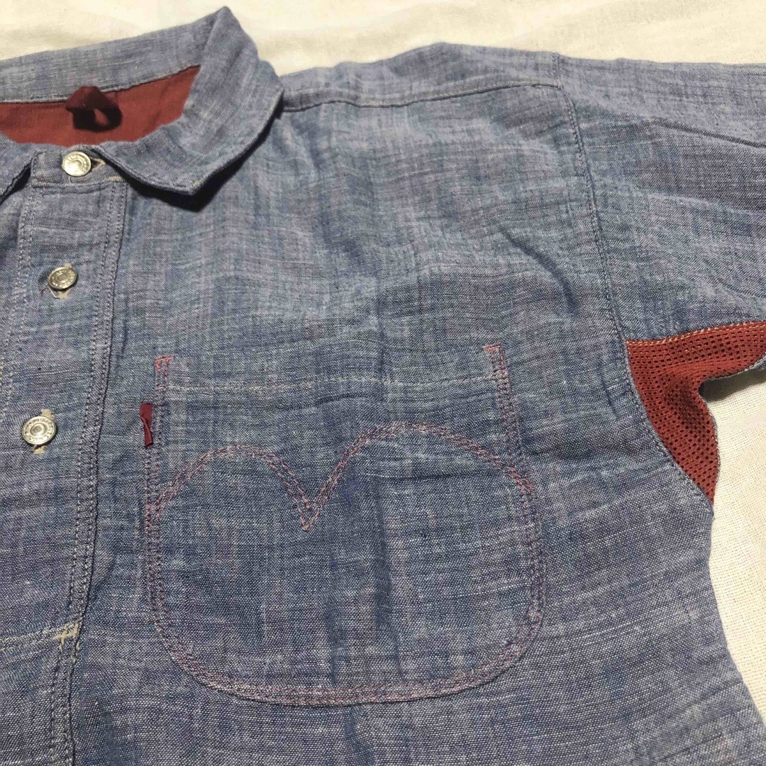 Levi's(リーバイス)の【激レア】levi'sリーバイス プルオーバーWガーゼシャツ 美品 メッシュ切替 メンズのトップス(シャツ)の商品写真