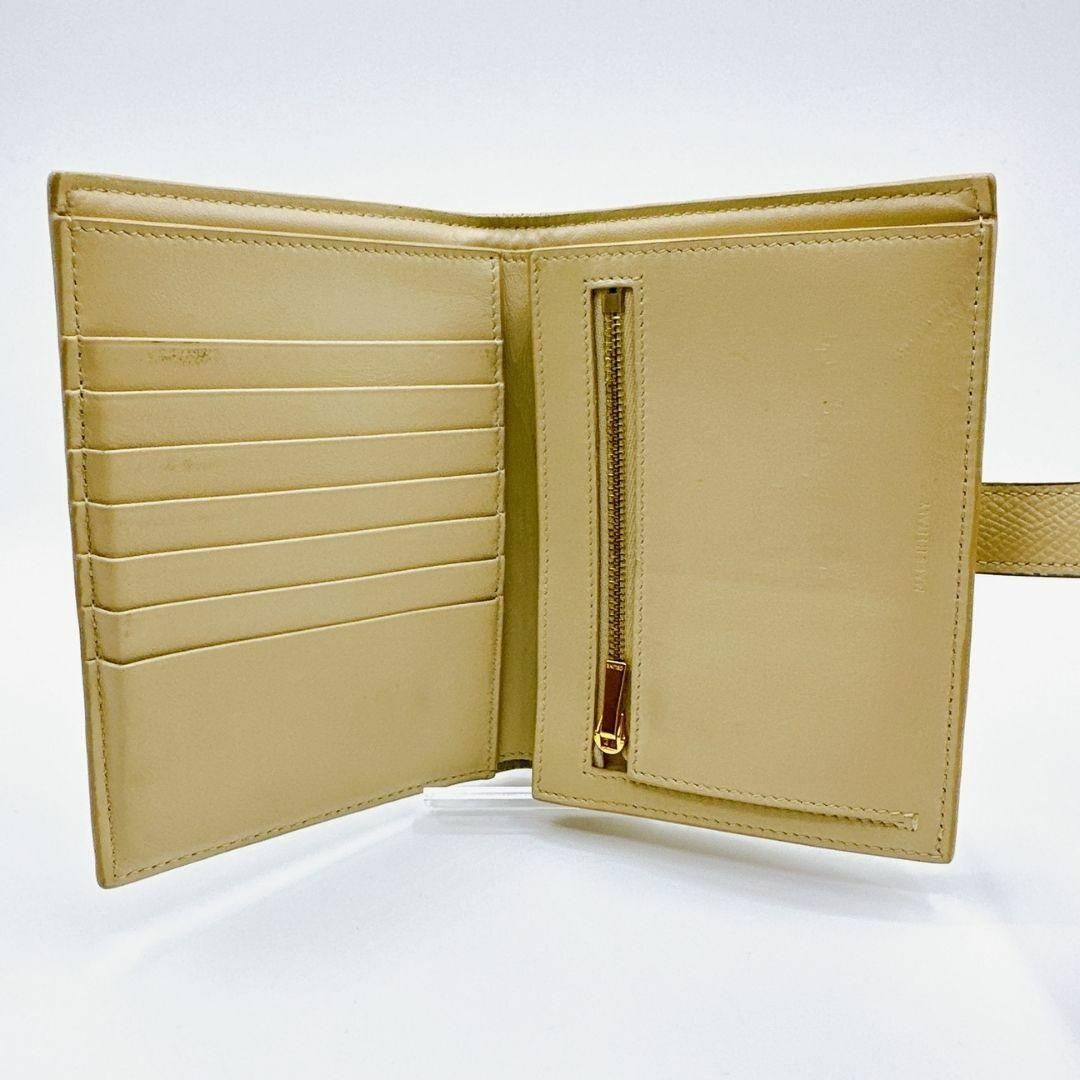 セリーヌ ミディアムストラップ 二つ折り財布　ベージュ　箱・保存袋・タグあり 7