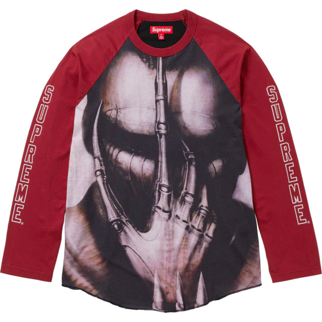 【サイズM】Supreme H.R. Giger Raglan L/S TopCardinalSIZE