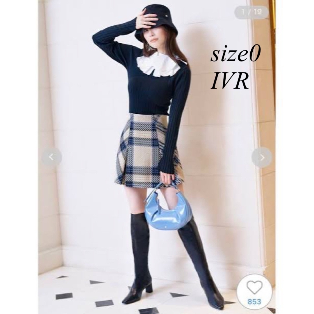 SNIDEL - 【正規品】snidel ロービングチェックミニスカート IVR size0