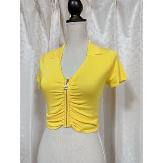 GYDA - GYDA○定価5990○リブ切リ替エオープンショルダーニット TOPS ...