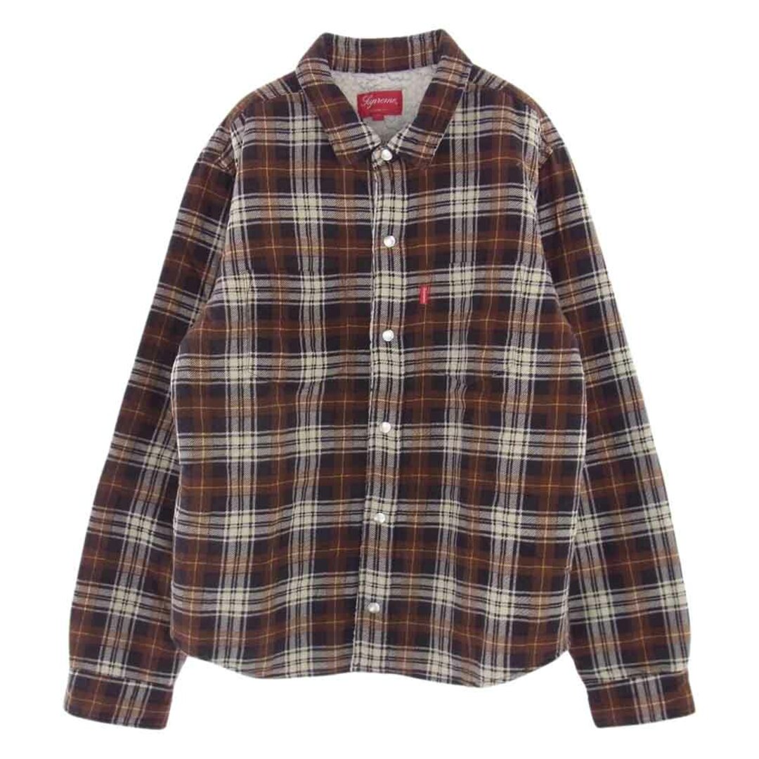 専用 Supreme Flannel sherpa Shirt