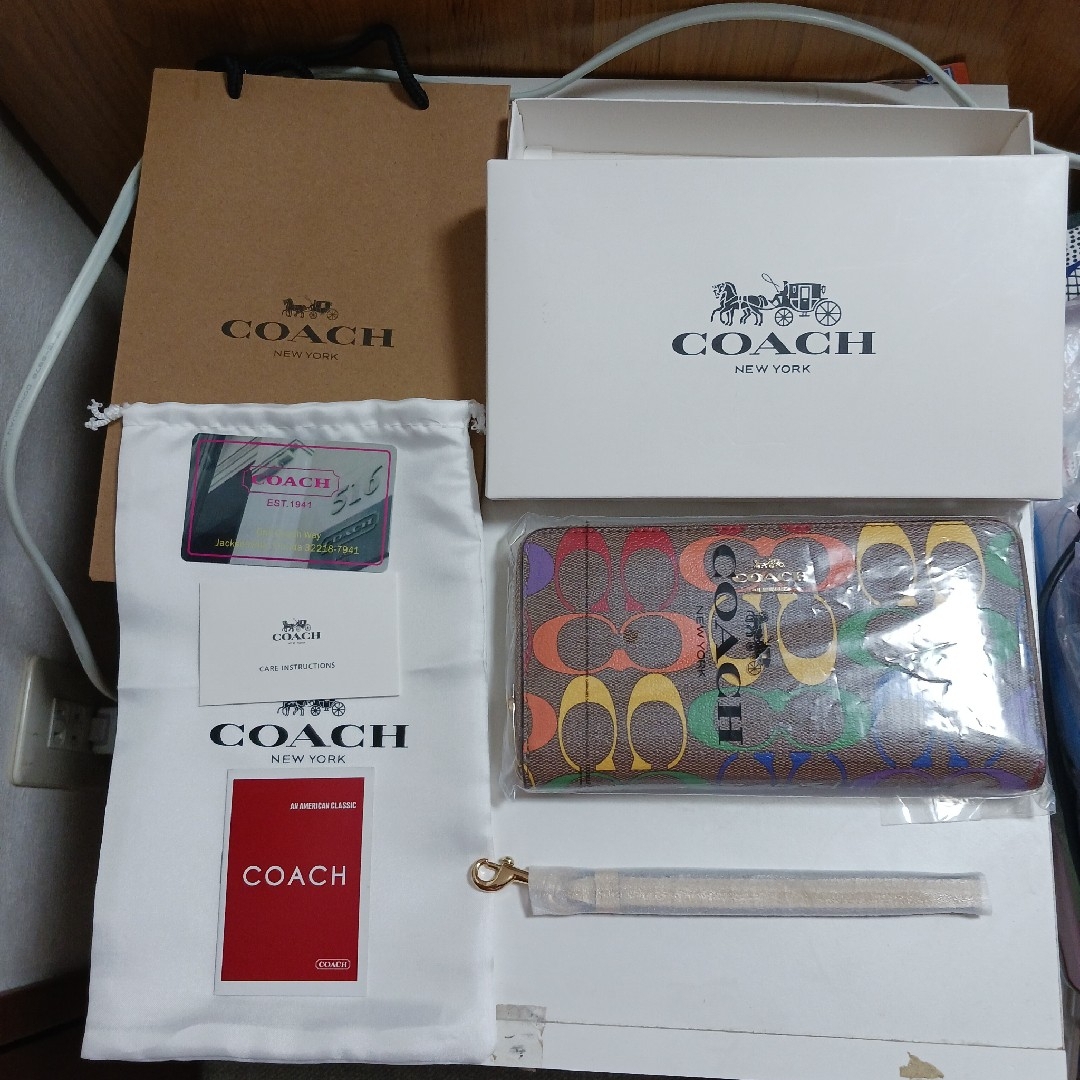 COACH 長財布 レインボーC4537 IMMU4＊紙袋付き＊