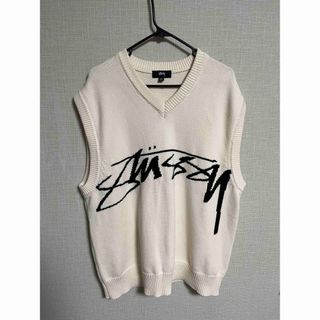 Stussy fleece vest white M