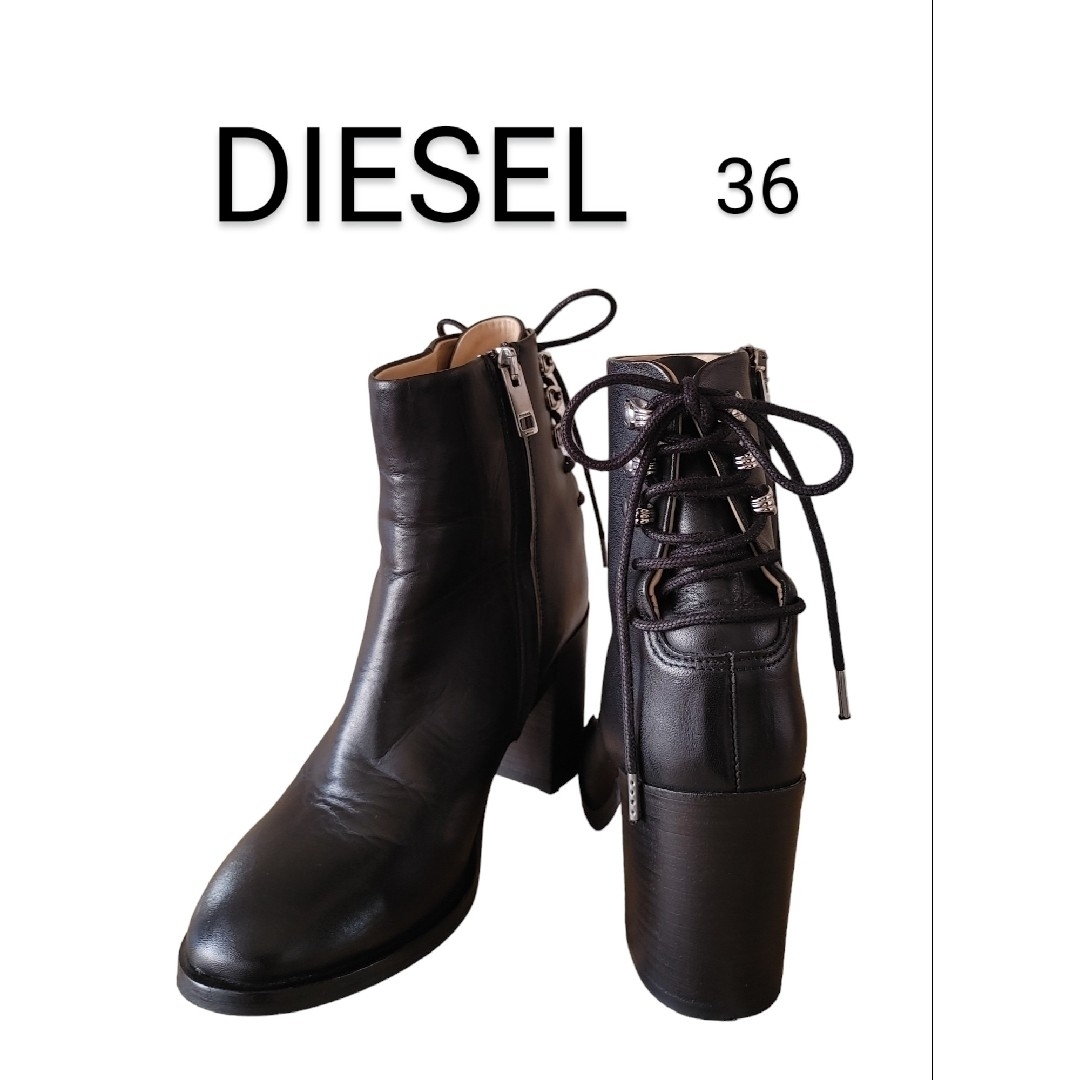 DIESEL ショートブーツ　レッド　美品