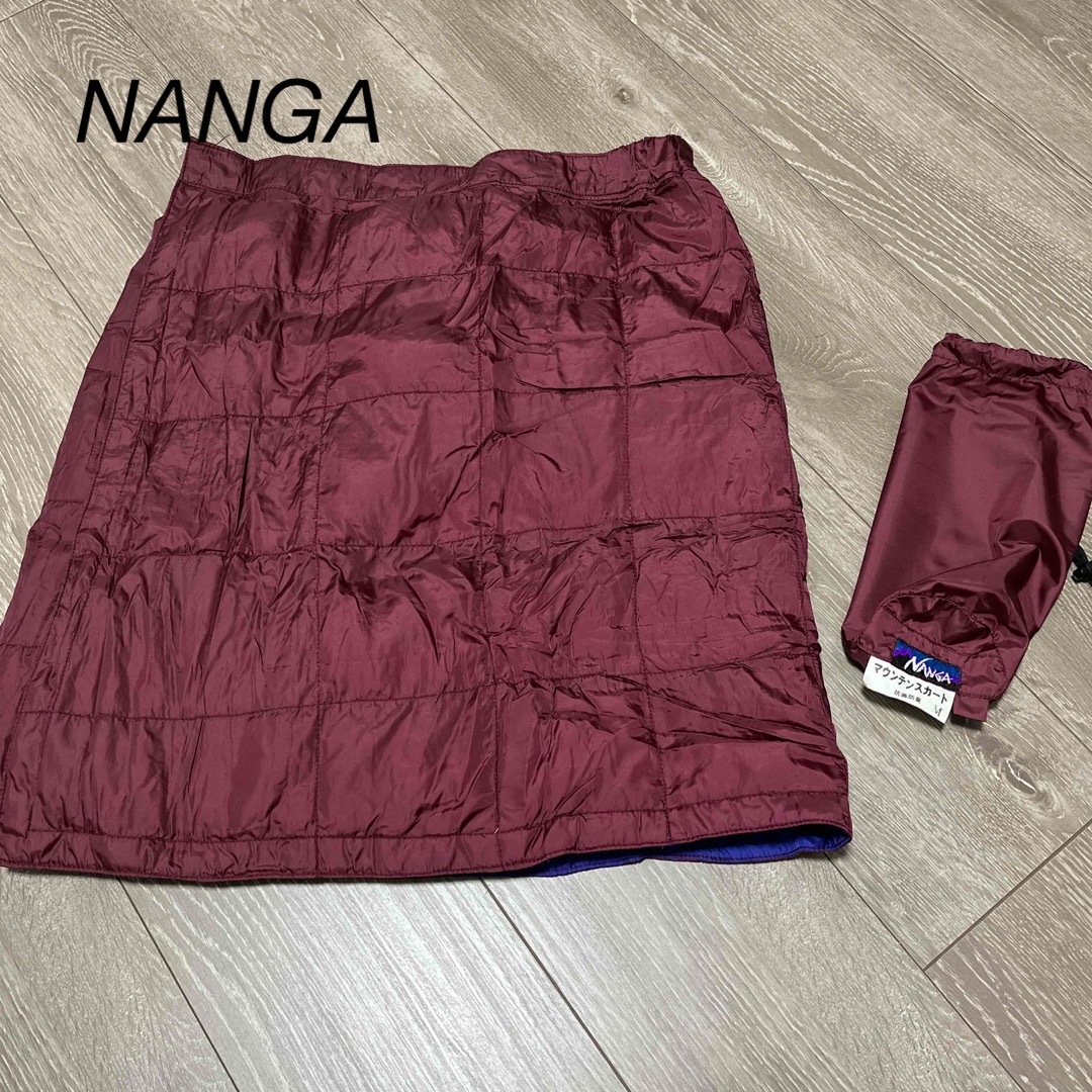 日本製 NANGA ナンガ ひざ丈 ラップスカート 巻き ダウン