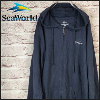 seaworid　シーワール パーカー　フルジップアップパーカー　バックプリント(パーカー)