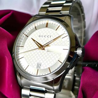 グッチ(Gucci)の【極美品】グッチ GUCCI サファイヤガラス クォーツ メンズ腕時計(腕時計(アナログ))