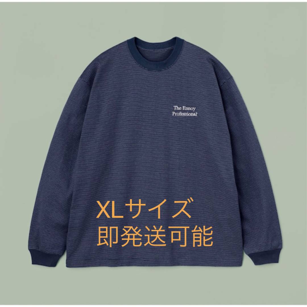 ENNOY  L/S BORDER T-SHIRTS NAVY × WHITE