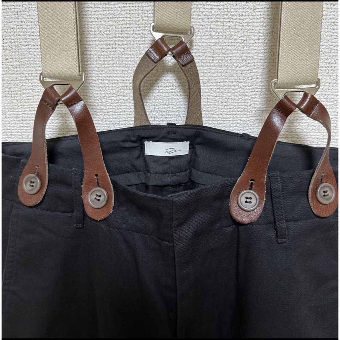 CANAL JEAN - 完売品 arc/アーク サスペンダー付きチノパンツ ブラック
