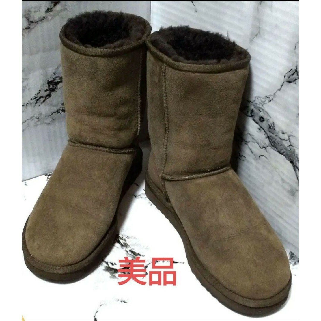 UGG(アグ)の【美品】☆UGGムートンショートブーツ☆24cm☆茶☆ レディースの靴/シューズ(ブーツ)の商品写真