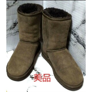 アグ(UGG)の【美品】☆UGGムートンショートブーツ☆24cm☆茶☆(ブーツ)