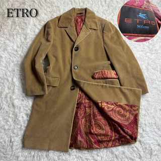 ETRO - ETRO エトロ コーデュロイ チェスターコート ロングコート 希少