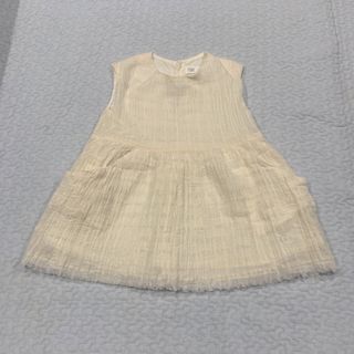 ザラキッズ(ZARA KIDS)の【新品同様】ZARA ポケット付きフリンジワンピース(ワンピース)