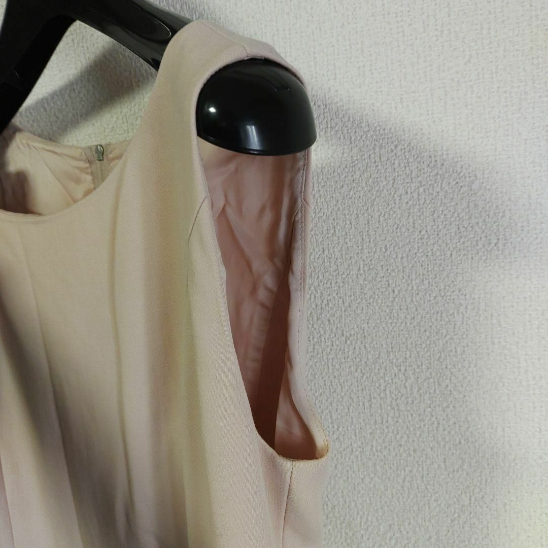 188超美品 フォクシー ロングワンピース 38 フリル プリーツ ノースリーブ
