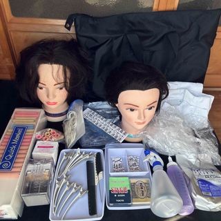 美容師国家試験 ワインディング オールウェーブ 白衣 バッグ フルセット-