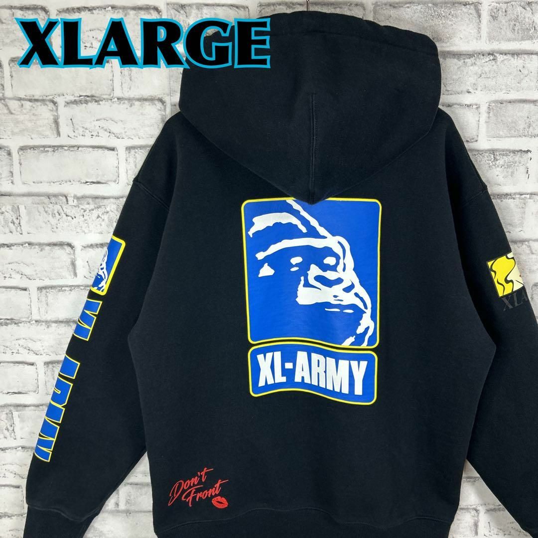 XLARGE - XLARGE エクストララージ パーカーXL-ARMY HOODED SWEATの