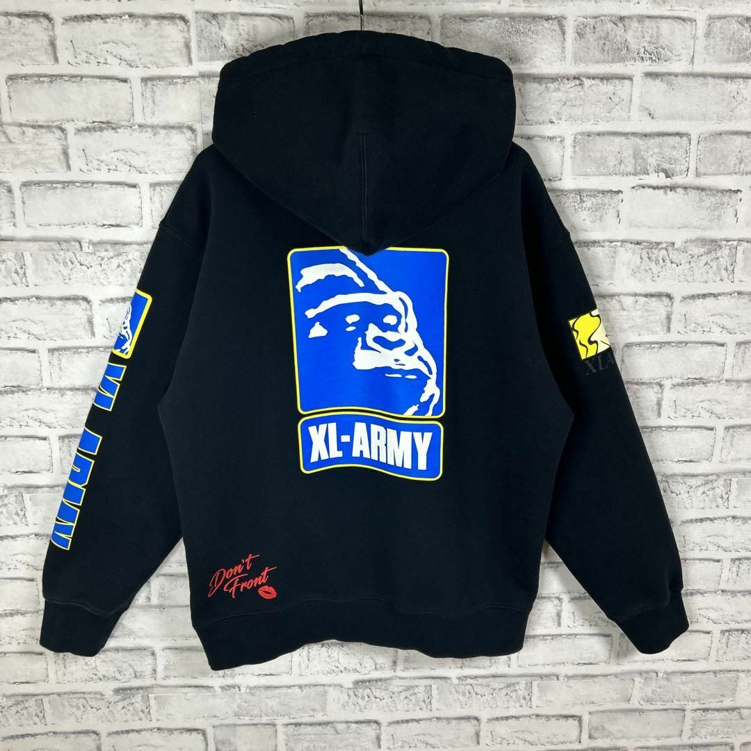 XLARGE - XLARGE エクストララージ パーカーXL-ARMY HOODED SWEATの
