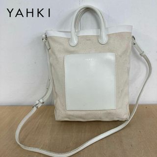 ヤーキ(YAHKI)のYAHKI キャンバスレザー切り替えショルダーバッグ(ショルダーバッグ)