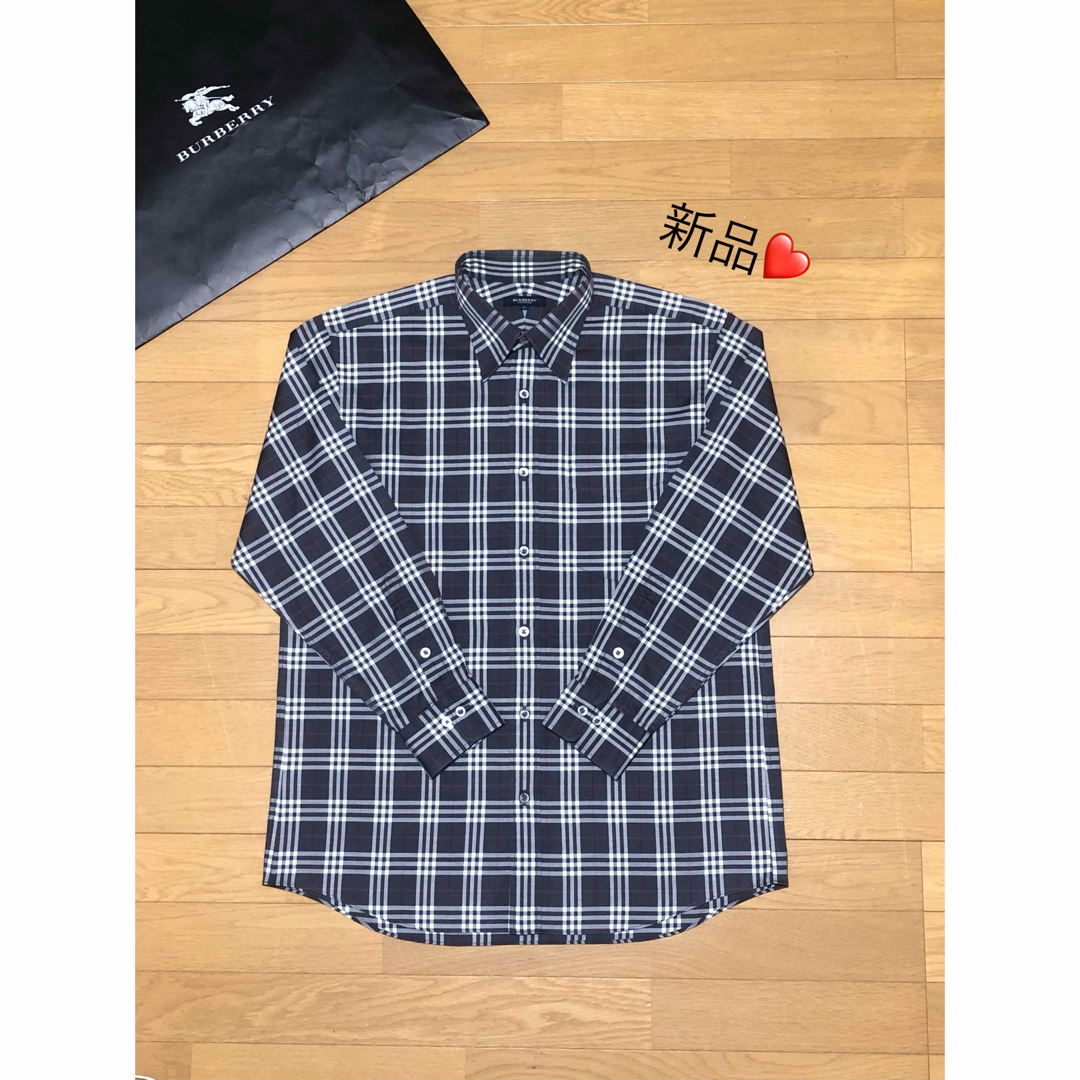 BURBERRY - 新品【日本製】バーバリーロンドン メンズ 長袖シャツ Lの