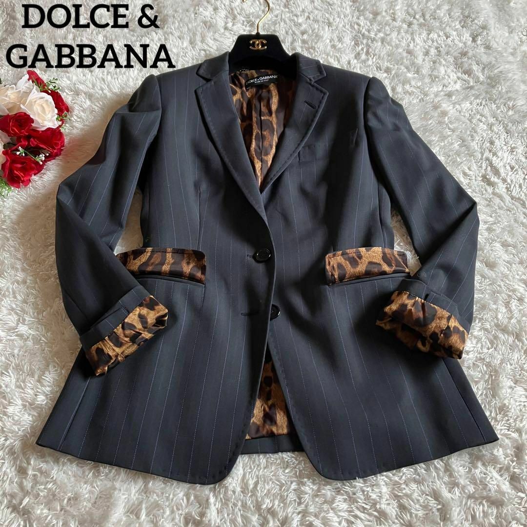 DOLCE&GABBANA - 【極美品希少】ドルチェアンドガッバーナ　テーラードジャケット  レオパード　40