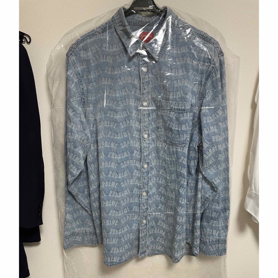 Supreme Arc Jacquard Denim Shirt Lサイズ 2