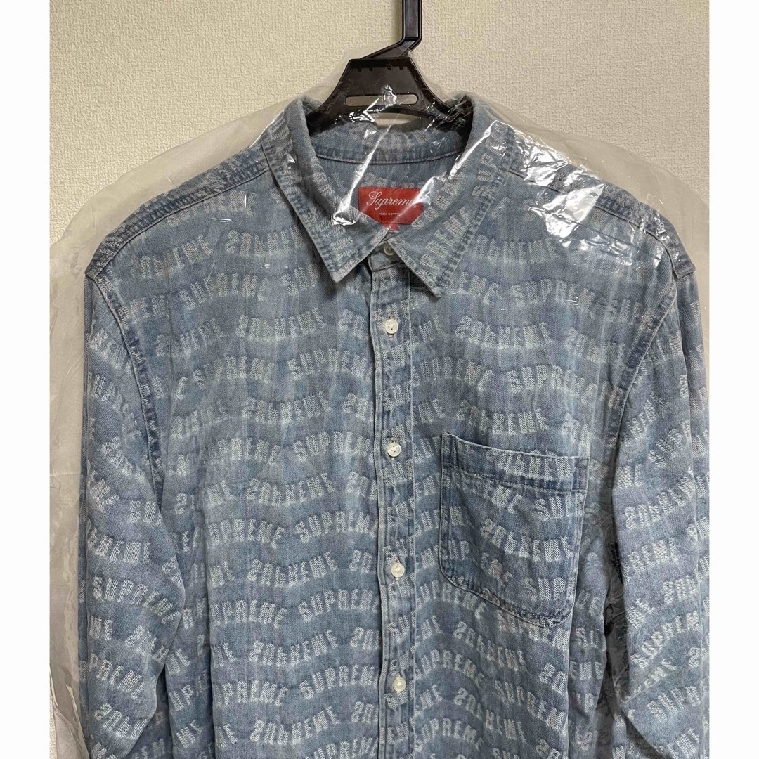 Supreme Arc Jacquard Denim Shirt Lサイズ 4