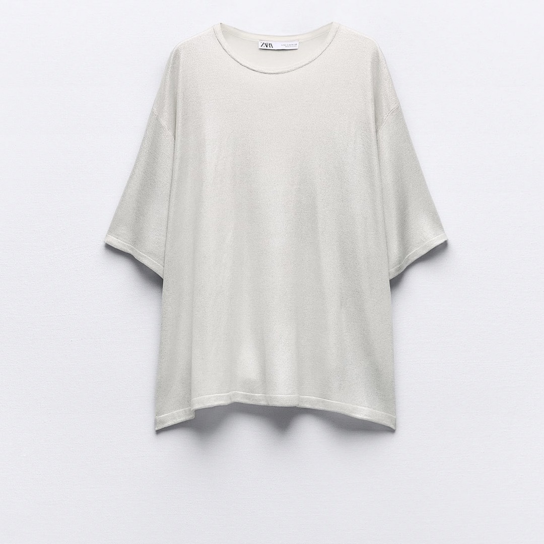 ZARA(ザラ)のZARA　メタリックトップス レディースのトップス(カットソー(長袖/七分))の商品写真