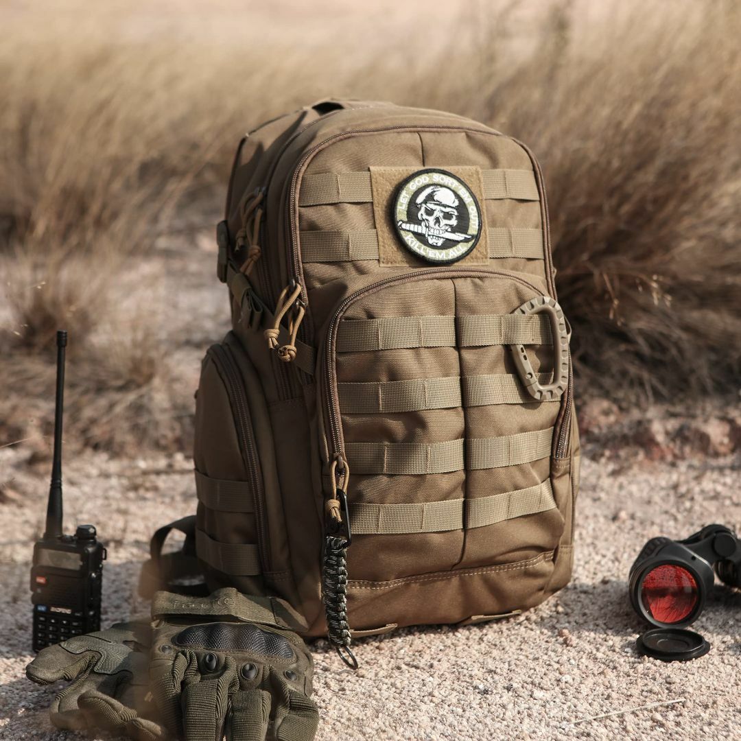 【色: A カーキ 25L】マーディングトップ ミリタリー バックパック 40L