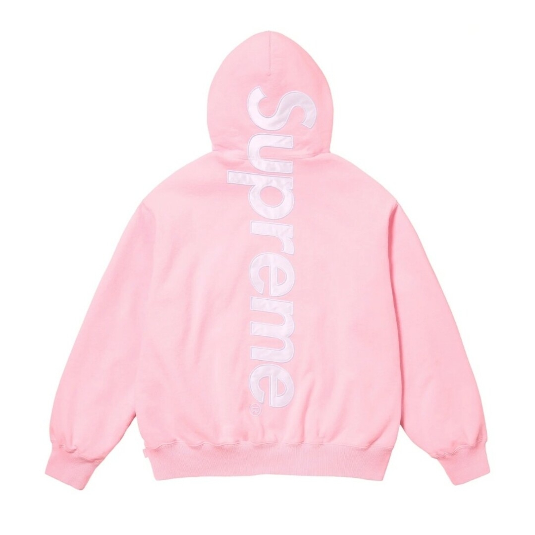 Supreme Satin  Hooded Sweatshirt ライトピンク